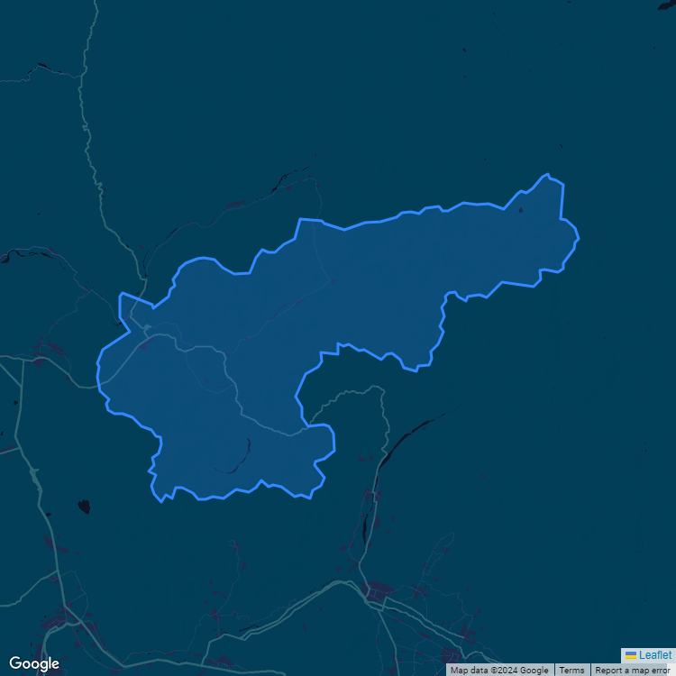 Mapa de la comuna de Cabildo mostrando los establecimientos educacionales participantes en el Sistema de Admisión Escolar (SAE)
