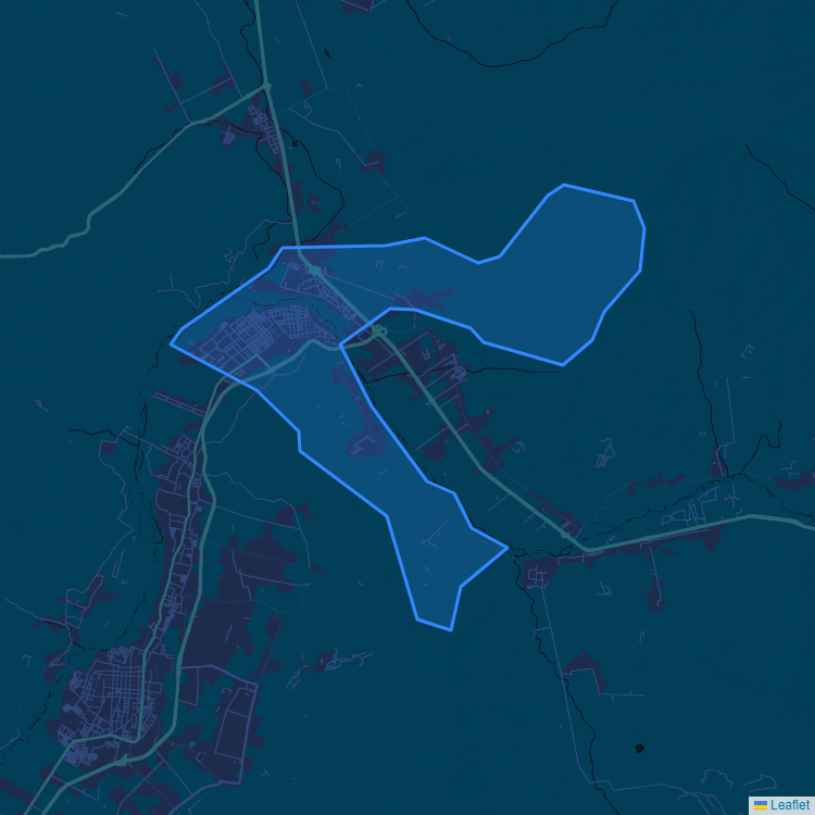 Mapa de la comuna de Calera mostrando los establecimientos educacionales participantes en el Sistema de Admisión Escolar (SAE)
