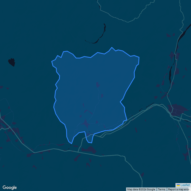 Mapa de la comuna de Catemu mostrando los establecimientos educacionales participantes en el Sistema de Admisión Escolar (SAE)