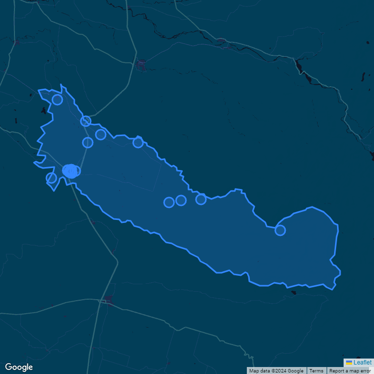 Mapa de la comuna de Collipulli mostrando los establecimientos educacionales participantes en el Sistema de Admisión Escolar (SAE)