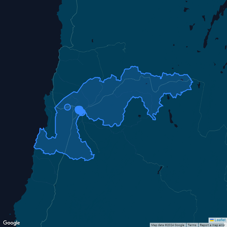 Mapa de la comuna de Copiapó mostrando los establecimientos educacionales participantes en el Sistema de Admisión Escolar (SAE)