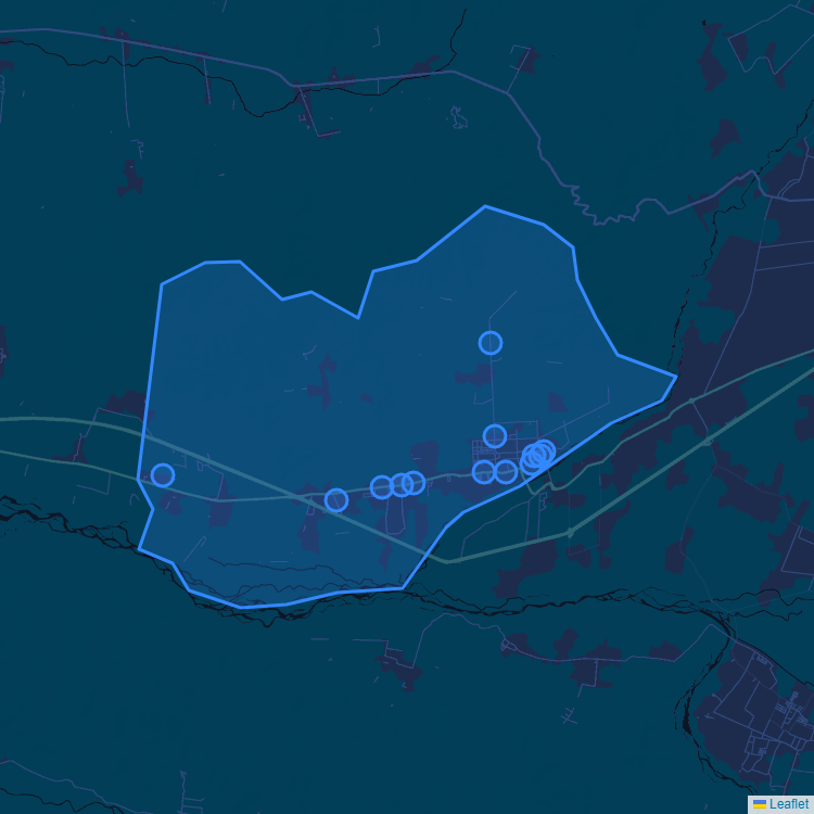 Mapa de la comuna de El Monte mostrando los establecimientos educacionales participantes en el Sistema de Admisión Escolar (SAE)