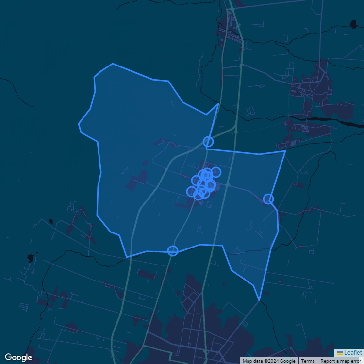 Mapa de la comuna de Graneros mostrando los establecimientos educacionales participantes en el Sistema de Admisión Escolar (SAE)