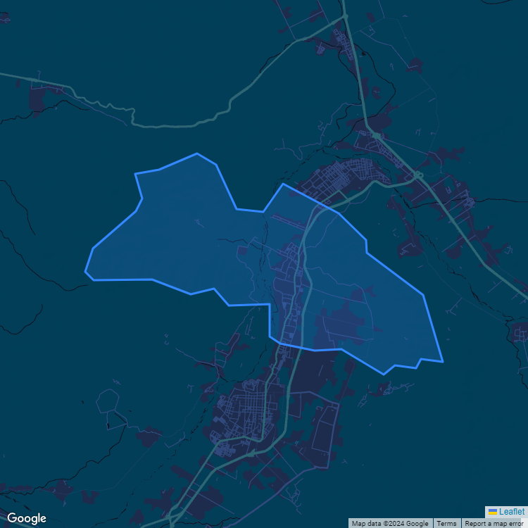 Mapa de la comuna de La Cruz mostrando los establecimientos educacionales participantes en el Sistema de Admisión Escolar (SAE)