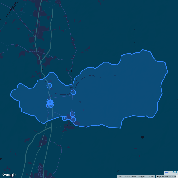 Mapa de la comuna de Mostazal mostrando los establecimientos educacionales participantes en el Sistema de Admisión Escolar (SAE)