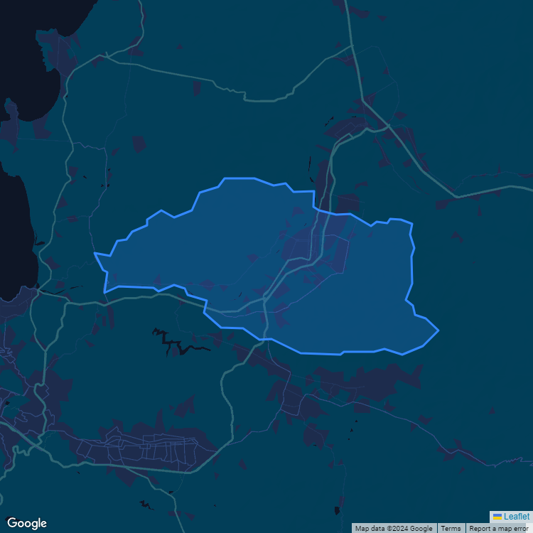 Mapa de la comuna de Quillota mostrando los establecimientos educacionales participantes en el Sistema de Admisión Escolar (SAE)