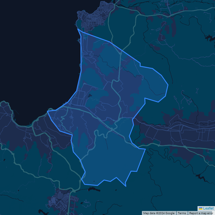 Mapa de la comuna de Viña Del Mar mostrando los establecimientos educacionales participantes en el Sistema de Admisión Escolar (SAE)