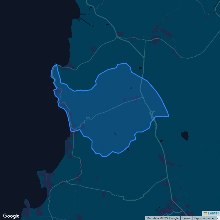 Mapa de la comuna de Zapallar mostrando los establecimientos educacionales participantes en el Sistema de Admisión Escolar (SAE)